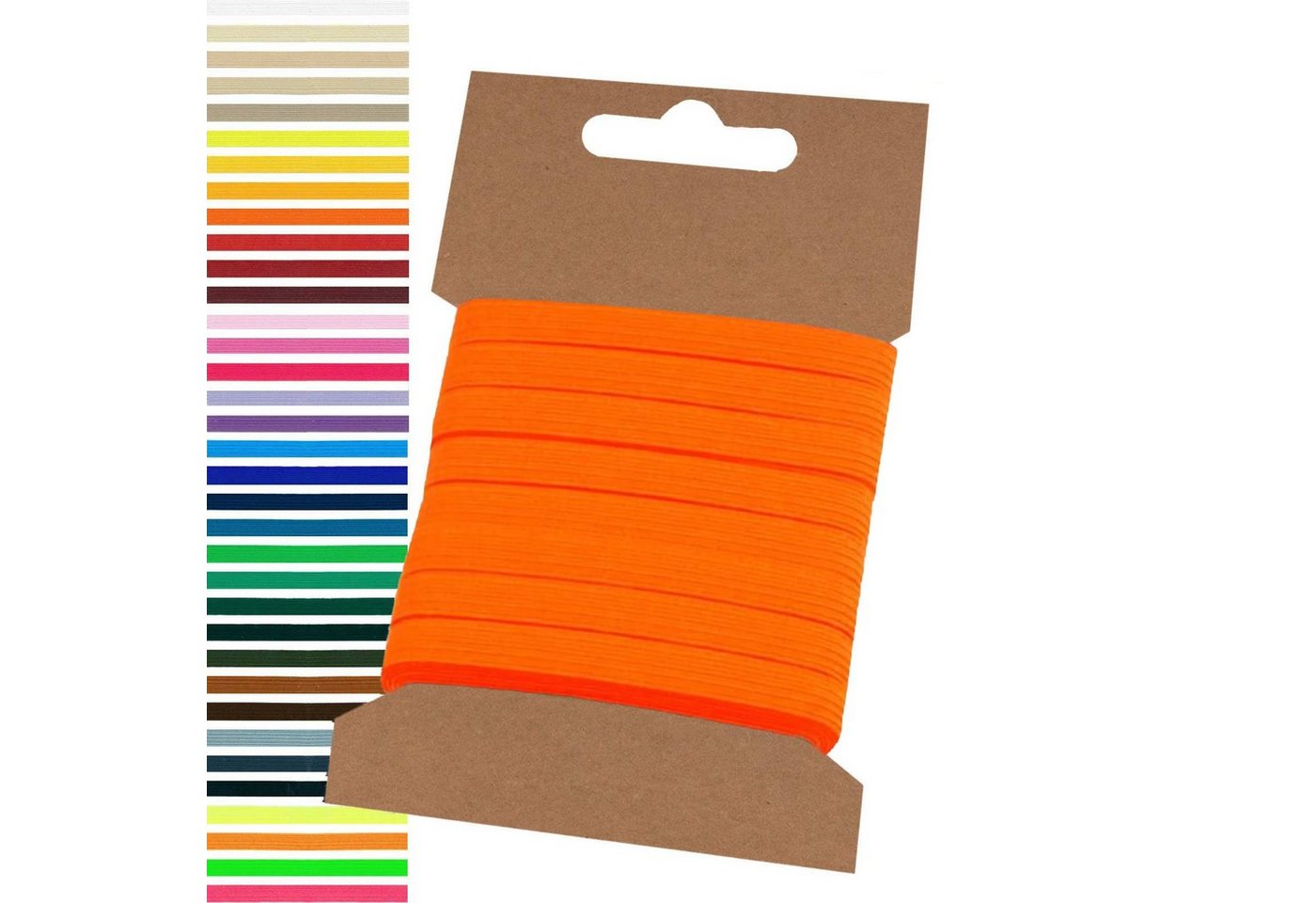 maDDma Gummiband 5 m Gummilitze Gummiband 6,6 mm, neonorange von maDDma