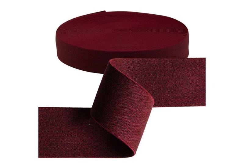 maDDma Gummiband Gummiband meliert ab 1m x 40mm beidseitig Gummilitze flach Stretch, bordeaux maDDma Gummiband Gummiband meliert ab 1m x 40mm beidseitig Gummilitze flach Stretch, bordeaux von maDDma
