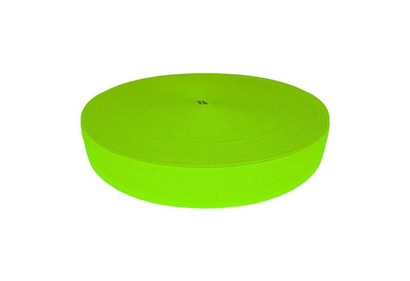 maDDma Gurtband Polyester 45m lang 20mm breit Farbwahl Rollladengurt, 1003 neon-grün von maDDma