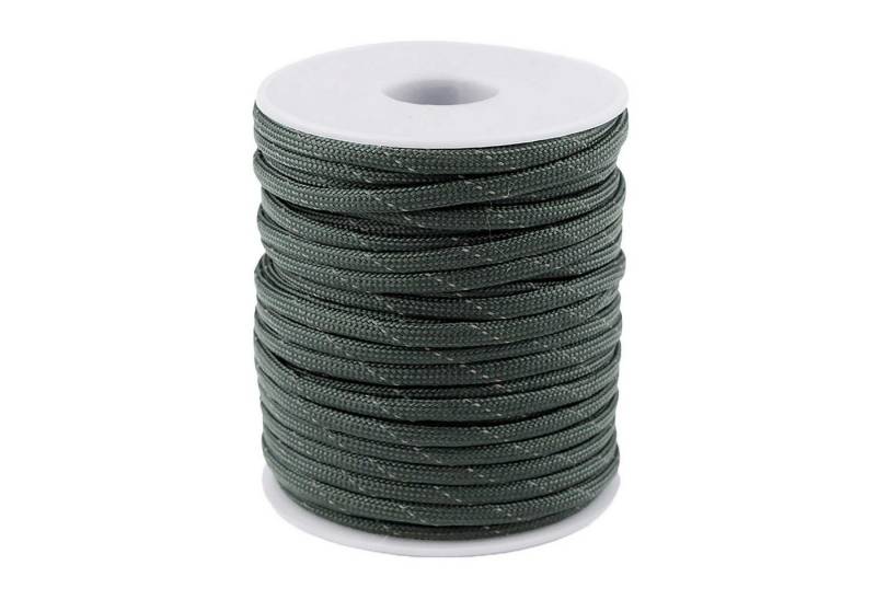 maDDma Kordel 25 Meter Polyester-Schnur Reflektierende 4mm Farbwahl, armeegrün von maDDma