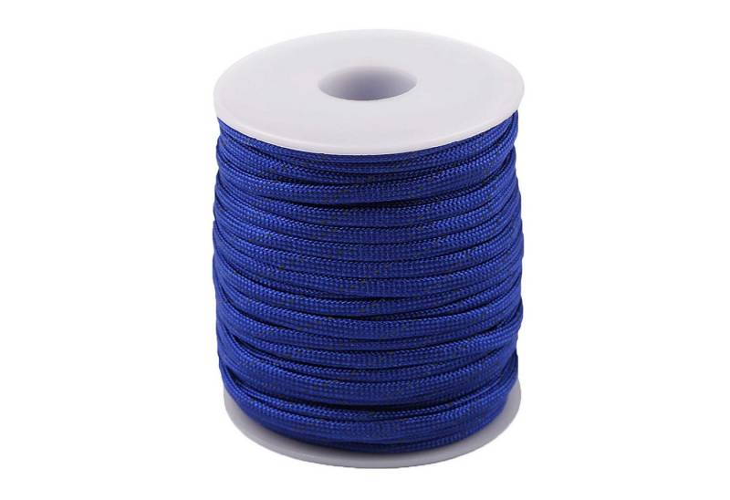 maDDma Kordel 25 Meter Polyester-Schnur Reflektierende 4mm Farbwahl, königsblau von maDDma