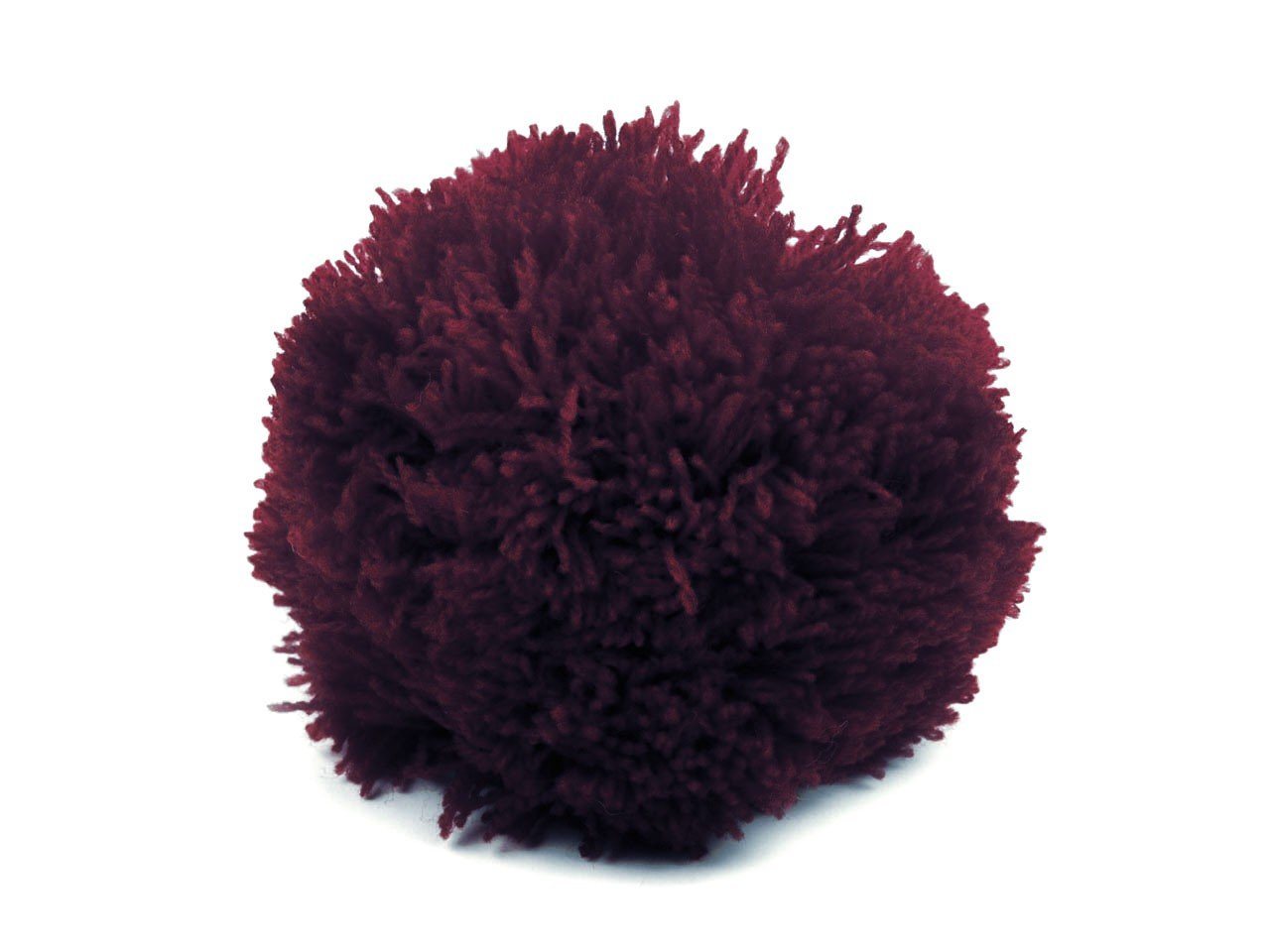 maDDma Pompon 2 Bommeln / Wollbommeln / Pompon, 7cm (2 Stück), pflaume von maDDma