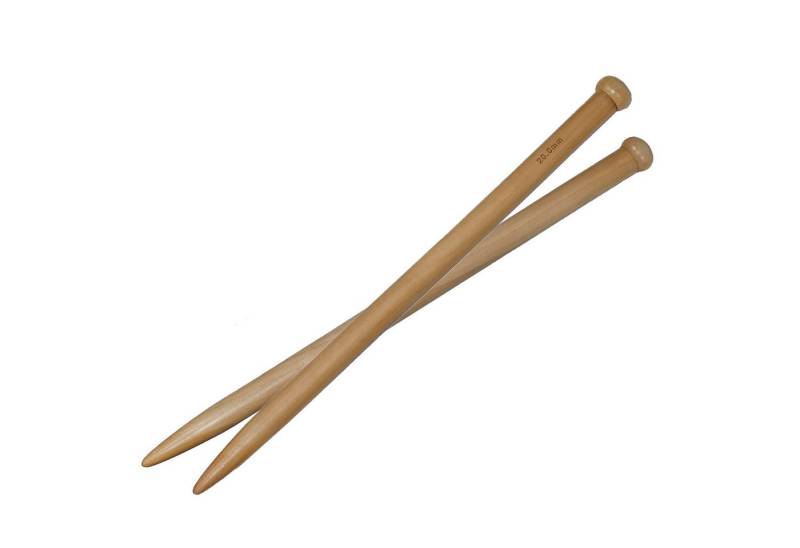 maDDma Stricknadeln 1 Paar Stricknadeln Holz gerade 20mm 40 cm Jackenstricknadel, 1 Paar, 2040 von maDDma