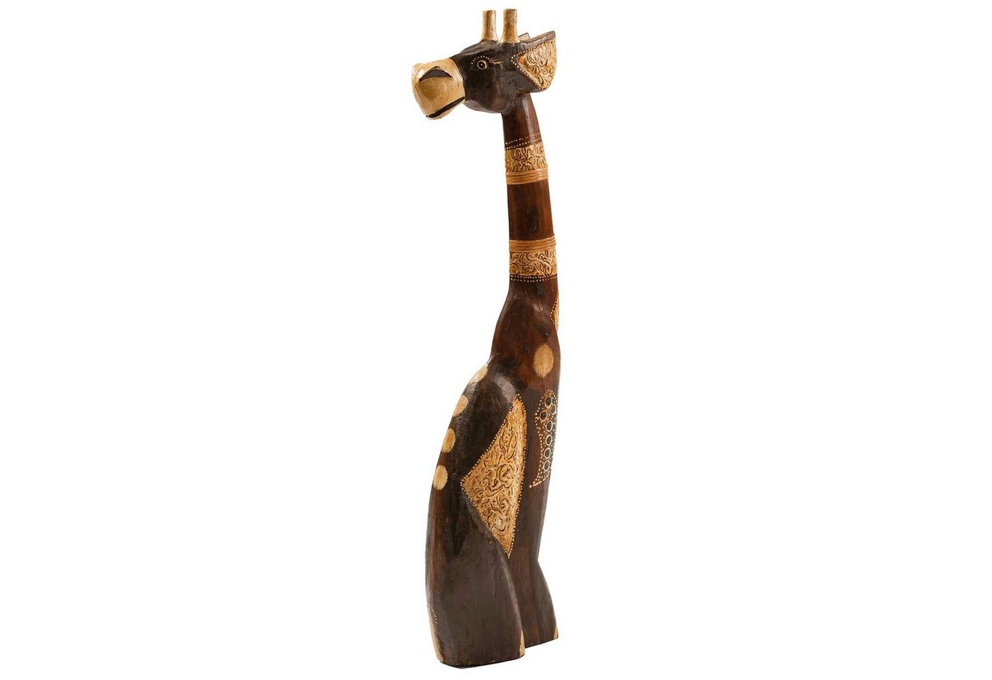 maDDma Tierfigur Sitzende Giraffe 60cm Holzfigur, Giraffe - 60 cm von maDDma