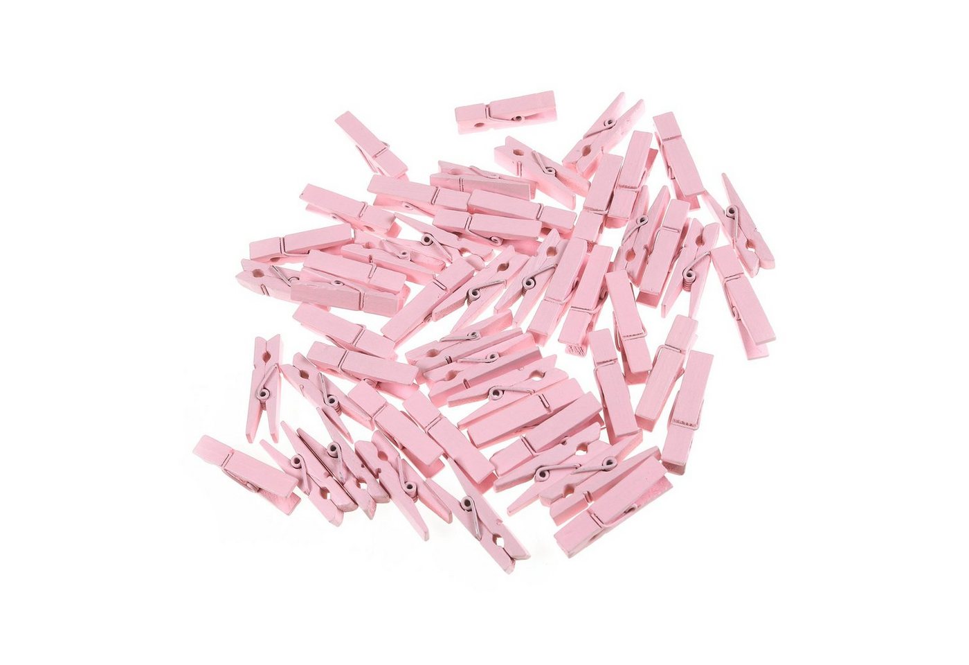 maDDma Wäscheklammern 50 Mini-Klammern aus Holz 35x7mm, rosa von maDDma