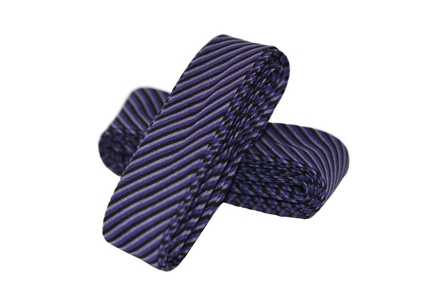 maDDma Webband 1 x 3m Motiv-Schrägband 20mm, Streifen schwarz-violett von maDDma