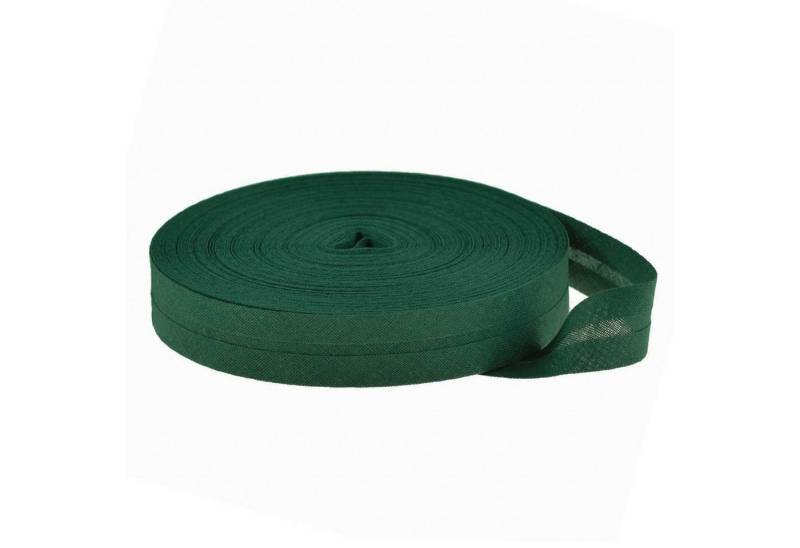 maDDma Webband 25m Schrägband Baumwolle uni 20mm breit gefalzt Einfassband, dunkelgrün von maDDma