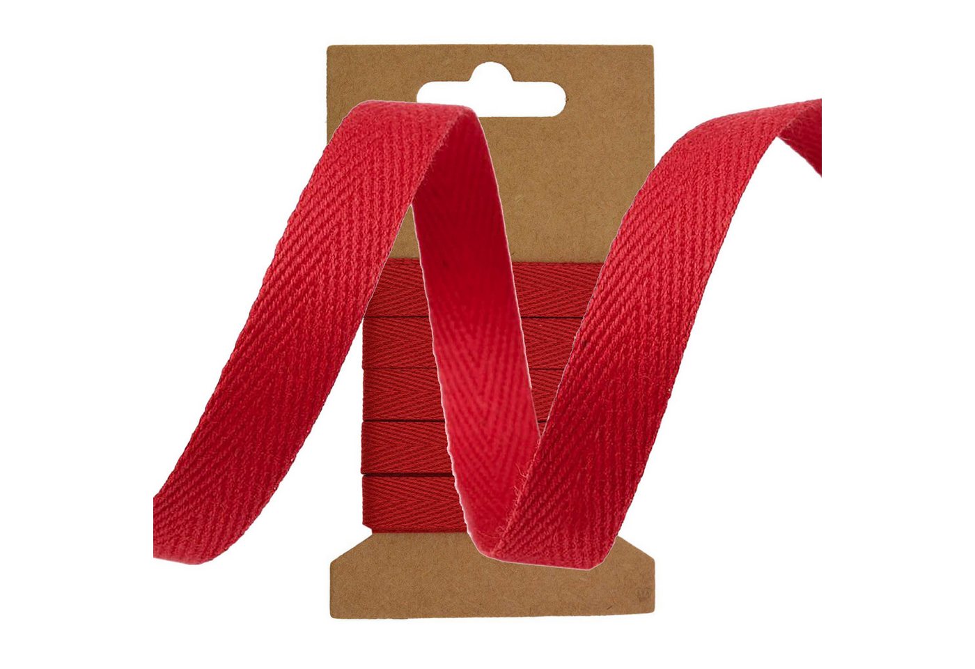maDDma Webband 3m Köperband Baumwoll-Band 10mm Einfassband Kantenband, rot von maDDma