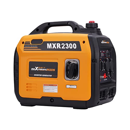 maXpeedingrods 2300W Inverter Stromerzeuger Superleise Tragbarer für Outdoor Camping Wohnmobil 4 Takt Leicht Notstromaggregat Benzin für Reise Garage, Wohnwagen mit USB und 230 V Steckdosen von maXpeedingrods