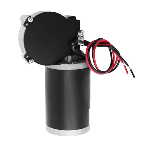 maXpeedingrods 24V DC Getriebemotor 45W, Scheibenwischermotor, Hohen Drehmoment Elektrischer Synchroner Zahnrad mit Linkem Getriebe für Torantrieb Fenster für Automatisch Tür Garage-Tisch von maXpeedingrods