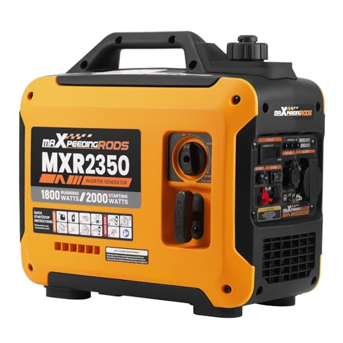 maXpeedingrods Inverter Stromerzeuger 2000W Stromgenerator Benzin 4 Takt mit USB und 230V Steckdosen, Digitalanzeige, kompakt und leicht für Camping, Outdoor Reise, Wohnmobil von maXpeedingrods