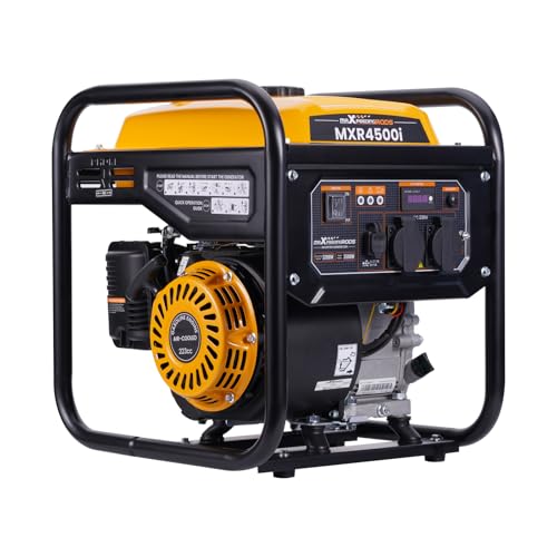 maXpeedingrods Inverter Stromgenerator 3500W Benzin 4 Takt mit zwei 230V Steckdosen Leise und leicht als Notstromaggregat hausversorgung für Garage Werkstatt Baustelle von maXpeedingrods