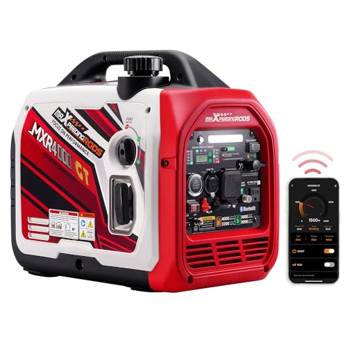 maXpeedingrods Stromgenerator Inverter 3500W Generator Benzin LPG Leise mit Bluetooth® App Fernbedienung Stromerzeuger Dual Fuel Digitaler Leicht als Notstromaggregat für Camping Garage Outdoor von maXpeedingrods