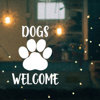 Fensteraufkleber „Dogs Welcome Storefront", Haustierfreundliches Geschäft Fensteraufkleber „Dogs Welcome Storefront", Haustierfreundliches Geschäft von mabelandmaple