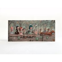 The Feral Exodus - 8.5x4 -Mini Kunstdruck Von Mab Gräber von mabgraves
