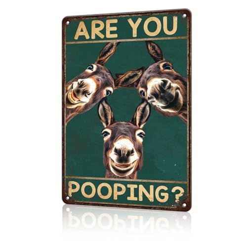 macago Retro Donkey Tin Sign Are You Pooping Bathroom Pictures Vintage Donkey lovers Metal Poster Funny Wall Decor Wall Art Decorations for Home Bar Indoor Toilet Bar Man Cave 20,3 x 30,5 cm macago Retro Donkey Tin Sign Are You Pooping Bathroom Pictures Vintage Donkey lovers Metal Poster Funny Wall Decor Wall Art Decorations for Home Bar Indoor Toilet Bar Man Cave 20,3 x 30,5 cm von macago