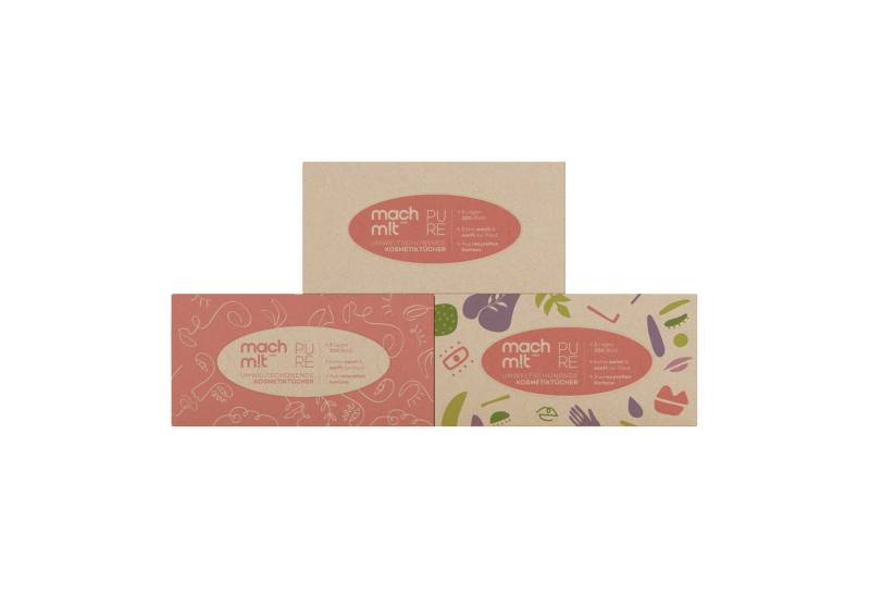 mach m!t Kosmetiktücher PURE - in der Box - 2-lagig - extra weich (1-St) von mach m!t