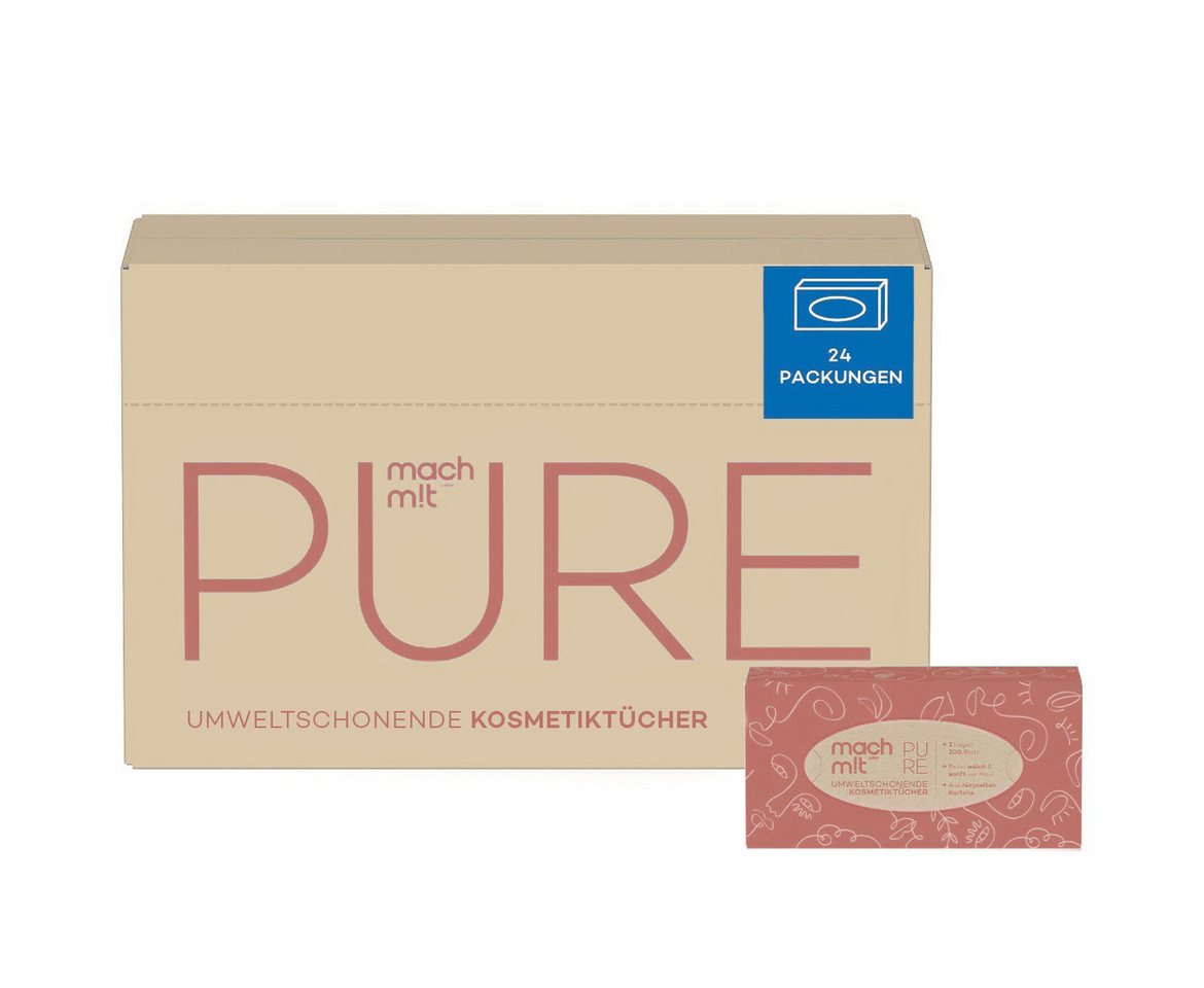 mach m!t Kosmetiktücher PURE - in der Box - 2-lagig - extra weich (24-St) von mach m!t