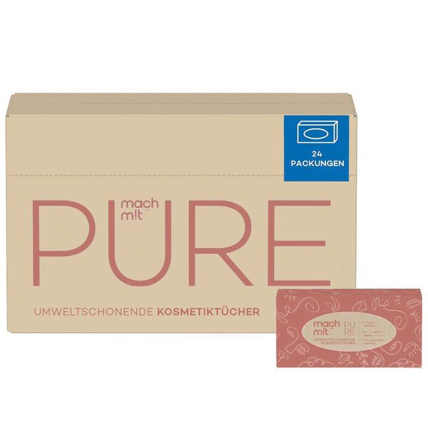 mach m!t PURE Kosmetiktücher + Box 2-lagig – aus recyceltem Karton - Made in Germany mach m!t PURE Kosmetiktücher + Box 2-lagig – aus recyceltem Karton - Made in Germany von mach m!t