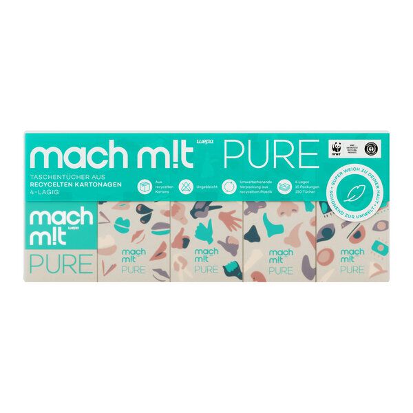 mach m!t Papier-Taschentücher 4-lagig - aus recyceltem Karton - Made in Germany mach m!t Papier-Taschentücher 4-lagig - aus recyceltem Karton - Made in Germany von mach m!t
