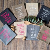 Witziges Geschirrtuch Mit Coolen Sprüchen Über Mädelsthemen | Perfektes Geschenk Für Beste Freundinnen Und Alle Anderen Frauen von machbarmanufaktur