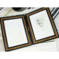 Doppelter Fotorahmen - Schwarz Und Gold Boules, 13 X 18 cm von mackenzieframes