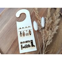 Türschild "Bin Im Garten" Für Türklinke von maclinohandmade