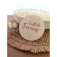 Untersetzer "Endlich Ferien" Abschiedsgeschenk Schule Kita Lehrerin Erzieherin von maclinohandmade