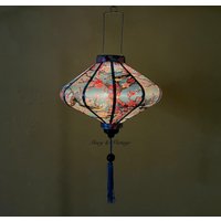 Wasserdichte Laterne, Blumenmuster, Stoff 34, Größe 35 cm - Hauptlampen, Terrassendekoration, Verwendung Im Freien von macynvintage