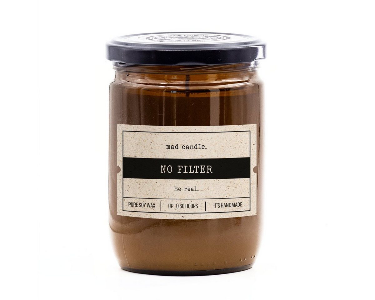 madCandle Duftkerze No Filter - 360g (1-tlg), Brenndauer Bis zu 60 Stunden, Duftkerze Floral, Frisch, Fruchtig von madCandle
