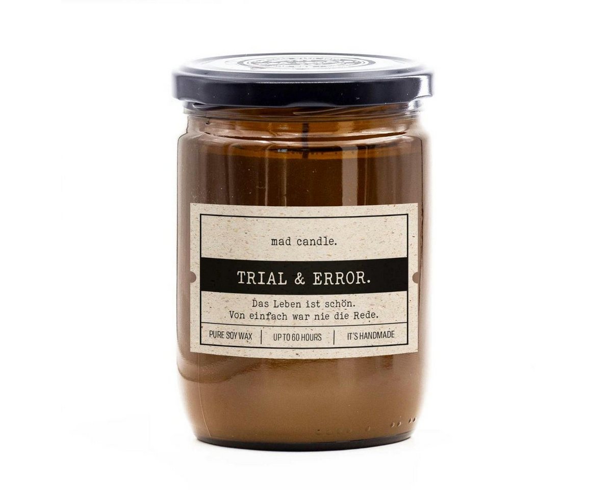 madCandle Duftkerze Trial & Error - 360g (1-tlg), Brenndauer Bis zu 60 Stunden, Duftkerze Floral, Frisch, Fruchtig von madCandle