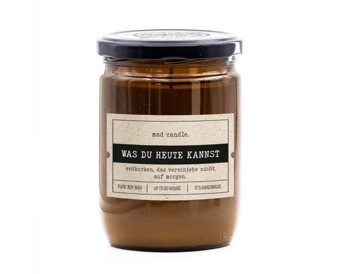 madCandle Duftkerze Was du heute kannst - 360g (1-tlg), Brenndauer Bis zu 60 Stunden, Duftkerze Floral, Frisch, Fruchtig von madCandle