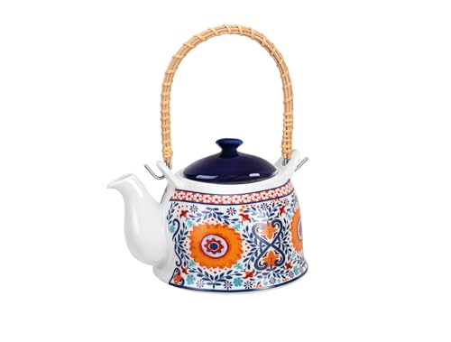 Madame Coco Vintage Porzellan Teekanne | Englische Teekanne | Hochwertiges Teeservice | Königliche Teekanne | Teekanne mit für Geschenke 750ml von madame coco