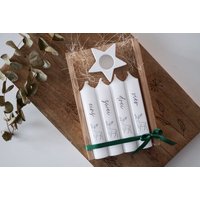 Adventskranz To Go | Geschenk Set Kerzengeschenk Weihnachten Kerzenmitbringsel von madameplotter