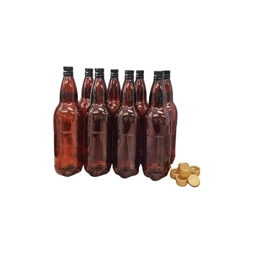 made in home PET-Flasche, 1L, mit Schraubverschluss, für Bieraufbewahrung, zum Selberbrauen (36) von made in home