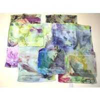 Snow Day Dye #203 ~ Ice Tie Badetuch Küchenhandtuch 8Er Set | 4 Handtücher 40 X 70 cm Und 4 Waschlappen 30 cm | Unikat von madebyhippies