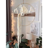 Blumenring "Amara", Trockenblumenkranz, Wanddeko, Trockenblumen von madebyjuliaRa