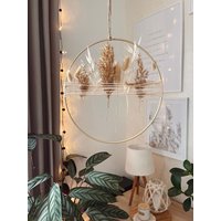 Handgefertigter Trockenblumen-Ring - Eleganter Türkranz Oder Wanddekoration "Pampas" von madebyjuliaRa