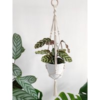 Makramee Blumenampel, Pflanzenaufhängung, Hängeampel, Wohndeko, Boho-stil von madebyjuliaRa