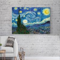 Van Gogh Leinwand, Vincent Sternennacht, Wanddeko, Leinwandbild, Wandkunst von madebysrk