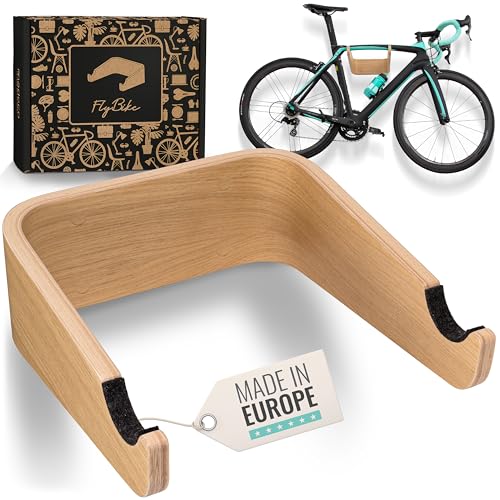 madeco Fahrrad Wandhalterung Holz - FlyBike S Eiche - Design Fahrradhalterung Wand Aufhängung für Wohnung - Rennrad, Gravel Bike, Mountainbike, Fixie, Singlespeed Fahrradhalter madeco Fahrrad Wandhalterung Holz - FlyBike S Eiche - Design Fahrradhalterung Wand Aufhängung für Wohnung - Rennrad, Gravel Bike, Mountainbike, Fixie, Singlespeed Fahrradhalter von madeco