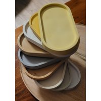 Deko-Tablett Gießpulver Keramik Dekoschale Schmuck Handgefertigt Wasserfest von madejulidesign