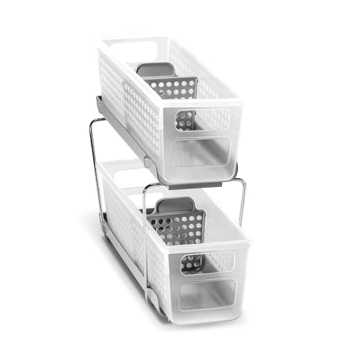 Madesmart 2-Tier Plastic Mini Multipurpose Organizer with Divided Slide-Out Storage Bins, Compact Under Sink and Cabinet Organizer Rack, Frost Madesmart 2-Tier Plastic Mini Multipurpose Organizer with Divided Slide-Out Storage Bins, Compact Under Sink and Cabinet Organizer Rack, Frost von madesmart