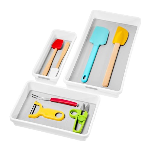 madesmart Tablett, 3er-Set, weiß, Premiumweiß von madesmart
