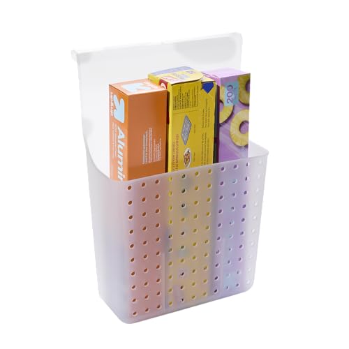 madesmart Kunststoff-Organizer für die Tür für Aluminiumfolie, Pergamentpapier und Küchenfolie, Hängeschrank-Organizer, Frost von madesmart