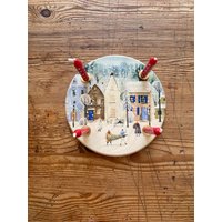 Adventskranz Winterdorf von madevaholzliebe