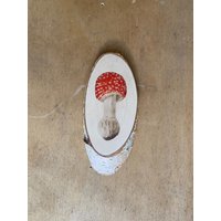 Fliegenpilz Vintage Wandbild/Küchen Deko Birken Astscheibe von madevaholzliebe