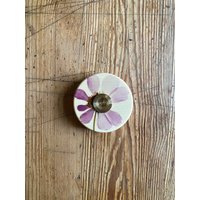Kerzenring Lila Blume Mini von madevaholzliebe