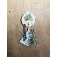 Vintage Farn Birkenschlüsselbrett/Schmuckhalter Küchendeko Ordnungshelfer von madevaholzliebe