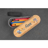 Federmäppchen Etui Box Für Stifte Aus Filz Mit Holzdeckel Und Name Geschenk Schüler Studenten Einschulung Schulanfang von madewithlovebymadita